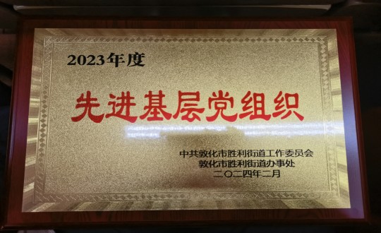 2024年2月1日，物业总公司敦化项目党支部被授予“2023年度先进基层党组织”荣誉称号_副本.jpg